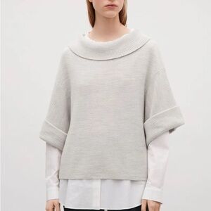 COS Boxy Chunky 3/4 Layering Sweater XS (Oversized style)